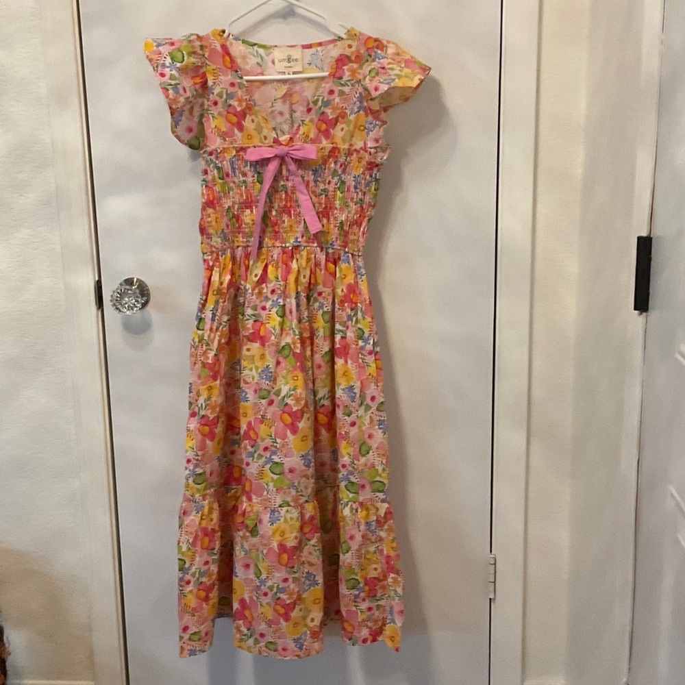 Umgee Pink Floral Watercolor Dress Size Small  NWT
